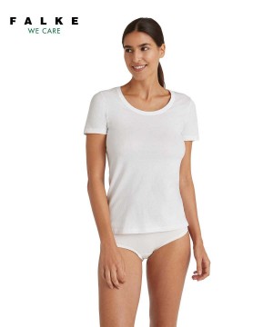 Dámské Košile Falke T-Shirt Round-neck Daily Natural Bílé | 7146OQNIM