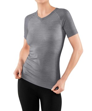 Dámské Košile S Krátkým Rukávem Falke T-Shirt Wool-Tech Light Šedé | 4816MHYUX