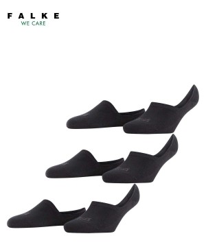 Dámské No Show Socks Falke Step 3-Pack Invisibles Černé | 8056TSAQB