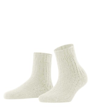 Dámské Ponožky Falke Bedsock Rib House socks Bílé | 5109WDPOY