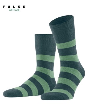 Dámské Ponožky Falke Block Stripe Socks Zelene | 0654DRQBW