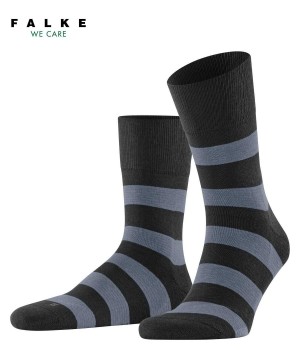 Dámské Ponožky Falke Block Stripe Socks Černé | 4305BYMEI