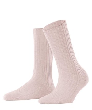 Dámské Ponožky Falke Cosy Wool Boot Socks Růžové | 2317RJSBC