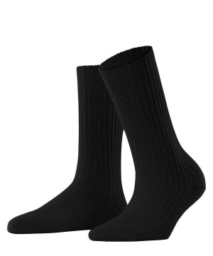 Dámské Ponožky Falke Cosy Wool Boot Socks Černé | 9241OHENY