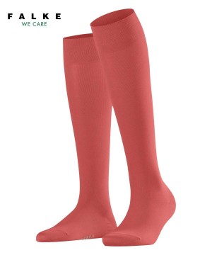 Dámské Ponožky Falke Cotton Touch Knee-high Socks Červené | 3798FUQBT