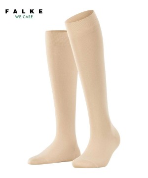 Dámské Ponožky Falke Cotton Touch Knee-high Socks Béžový | 7526BKJWD