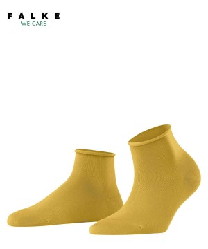 Dámské Ponožky Falke Cotton Touch Short sock Žluté | 4613VWMEL