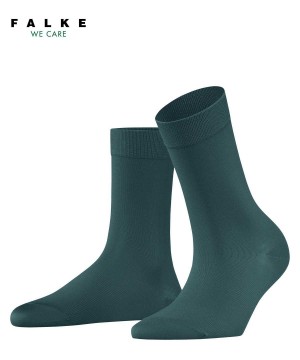 Dámské Ponožky Falke Cotton Touch Socks Zelene | 0915VMFWX