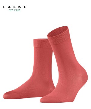 Dámské Ponožky Falke Cotton Touch Socks Červené | 9435VYMOP