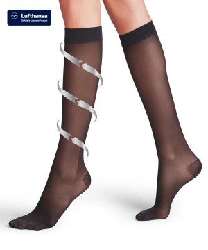 Dámské Ponožky Falke Energize 30 DEN Knee-high Socks Černé | 5143UFRKB