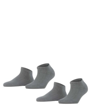 Dámské Ponožky Falke Happy 2-Pack Sneaker socks Šedé | 8741IMCPG