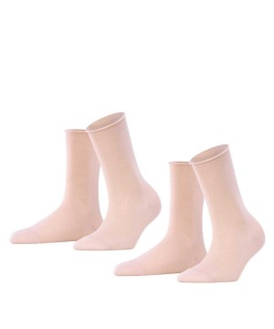 Dámské Ponožky Falke Happy 2-Pack Socks Růžové | 2894FXPTZ