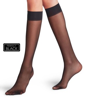 Dámské Ponožky Falke Matt Deluxe 20 DEN Knee-high Socks Černé | 3680AYHNR