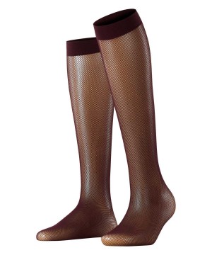 Dámské Ponožky Falke Net Knee-high Socks Červené | 4937LKQGU