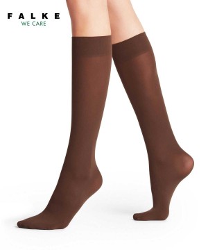 Dámské Ponožky Falke Pure Matt 50 DEN Knee-high Socks Hnědé | 2379HWCQT