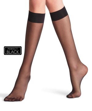 Dámské Ponožky Falke Seidenglatt 15 DEN Knee-high Socks Černé | 7036SZRKT