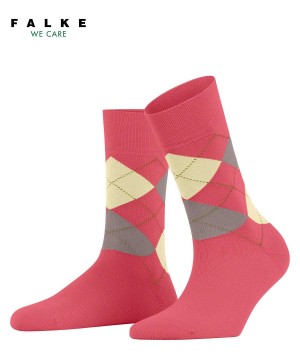 Dámské Ponožky Falke Sensitive Argyle Socks Červené | 5682GHWUR