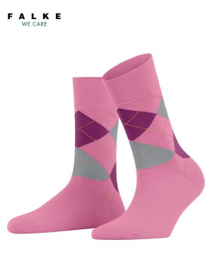 Dámské Ponožky Falke Sensitive Argyle Socks Červené | 4057POKFJ