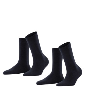 Dámské Ponožky Falke Softmerino 2-Pack Socks Blankyt | 4219SOEIF