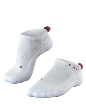 Dámské Sports Socks Falke GO2 Pompom Golf Invisibles Bílé | 2916VYEXN