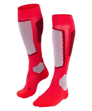 Dámské Sports Socks Falke SK2 Intermediate Wool Skiing Knee-high Socks Červené | 0341WVXLC