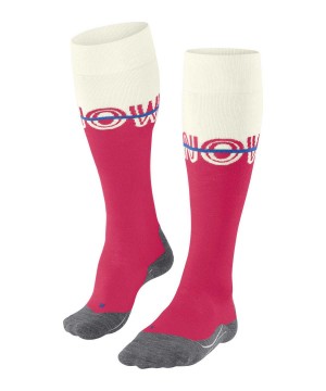 Dámské Sports Socks Falke SK4 Advanced Skiing Knee-high Socks Červené | 7895XZUQI