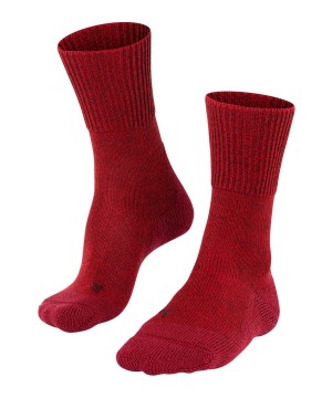 Dámské Sports Socks Falke TK1 Adventure Wool Trekking Socks Červené | 5087WMCTE