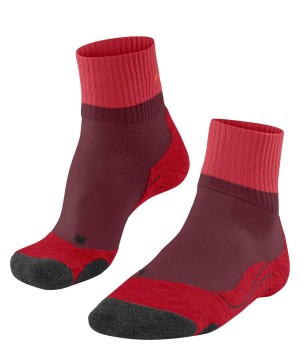 Dámské Sports Socks Falke TK2 Explore Short Trekking Short sock Červené | 4781SXMVC