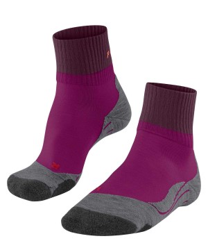 Dámské Sports Socks Falke TK2 Explore Short Trekking Short sock Fialové | 5783VLFZT