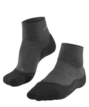 Dámské Sports Socks Falke TK2 Explore Wool Short Trekking Short sock Šedé | 6374QUJBA