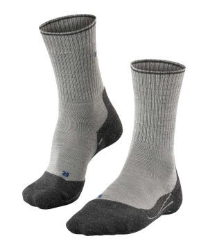 Dámské Sports Socks Falke TK2 Explore Wool Silk Trekking Socks Šedé | 8357TVOWU