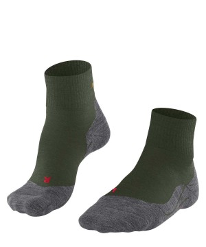 Dámské Sports Socks Falke TK5 Wander Short Trekking Short sock Zelene | 3058ECFAR