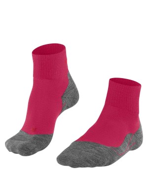 Dámské Sports Socks Falke TK5 Wander Short Trekking Short sock Červené | 4193UFIOS