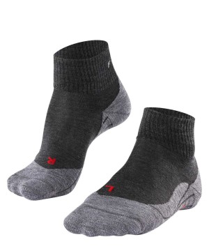 Dámské Sports Socks Falke TK5 Wander Short Trekking Short sock Šedé | 3192RKAPU