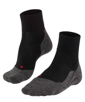 Dámské Sports Socks Falke TK5 Wander Wool Short Trekking Short sock Černé | 9527BYVIX