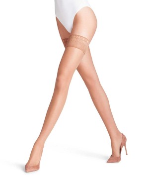 Dámské Thigh Highs Falke Lunelle 8 DEN Stay-ups Béžový | 5213RVFBE