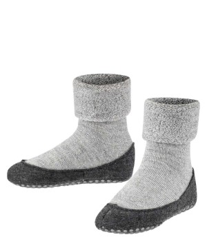 Dětské House Socks & Slippers Falke Cosyshoe Teens Slippers Šedé | 2108SKHZA