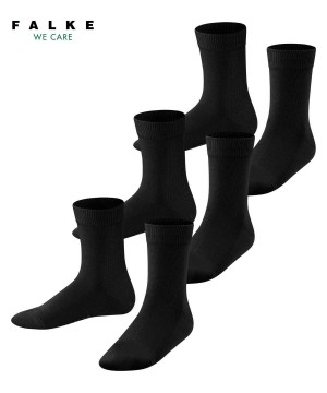 Dětské Ponožky Falke Family 3-Pack Socks Černé | 7234QTLIO