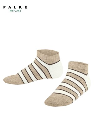 Dětské Ponožky Falke Simple Stripes Sneaker socks Béžový | 7604UQACP