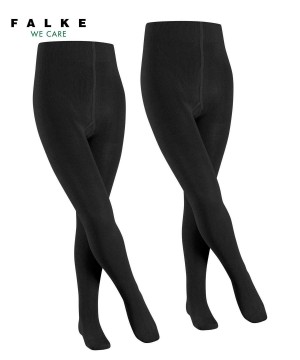 Dětské Tights Falke Family 2-Pack Tights Černé | 7068TAZDF