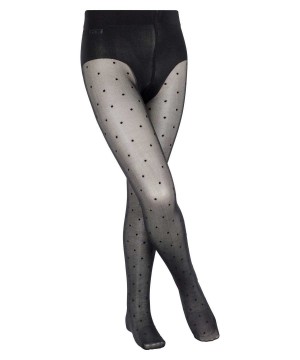 Dětské Tights Falke Romantic Dot Tights Černé | 6359YKVBL