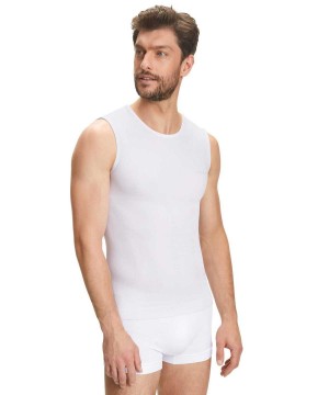 Pánské Functional Underwear Falke Singlet Warm Bílé | 3064STKJR