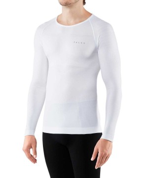 Pánské Long Sleeve T-Shirts Falke Long sleeve shirt Warm Bílé | 9042KGUEB