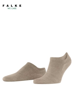 Pánské No Show Socks Falke ClimaWool Invisibles Šedé | 3256ZEQLU