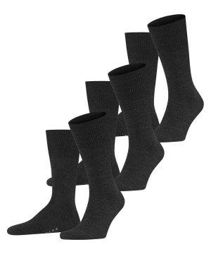 Pánské Ponožky Falke Airport 3-Pack Socks Šedé | 0136JLVRS