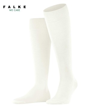 Pánské Ponožky Falke ClimaWool Knee-high Socks Bílé | 6583LNFEY