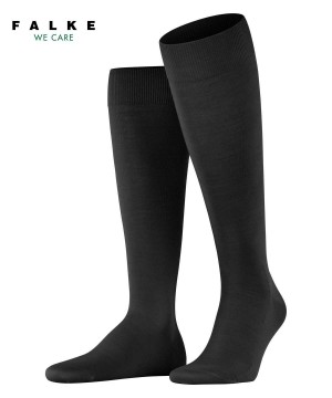 Pánské Ponožky Falke ClimaWool Knee-high Socks Černé | 5106OZXNS