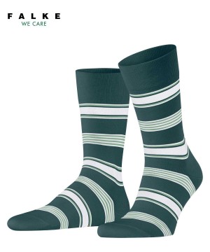 Pánské Ponožky Falke Marina Stripe Socks Zelene | 6432EQMOX