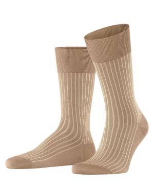 Pánské Ponožky Falke Oxford Stripe Socks Hnědé | 8671ZKJES