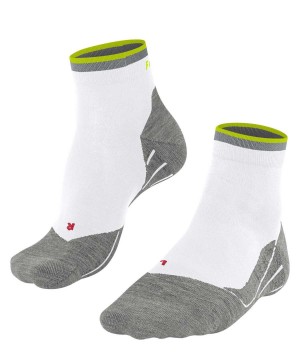 Pánské Ponožky Falke RU4 Endurance Short Reflect Running Short sock Bílé | 6523ZIUDE